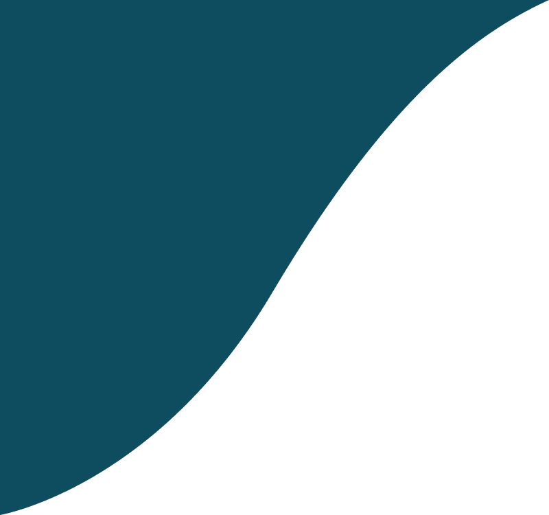 Design abstrait minimaliste avec formes courbes vert teal et blanc