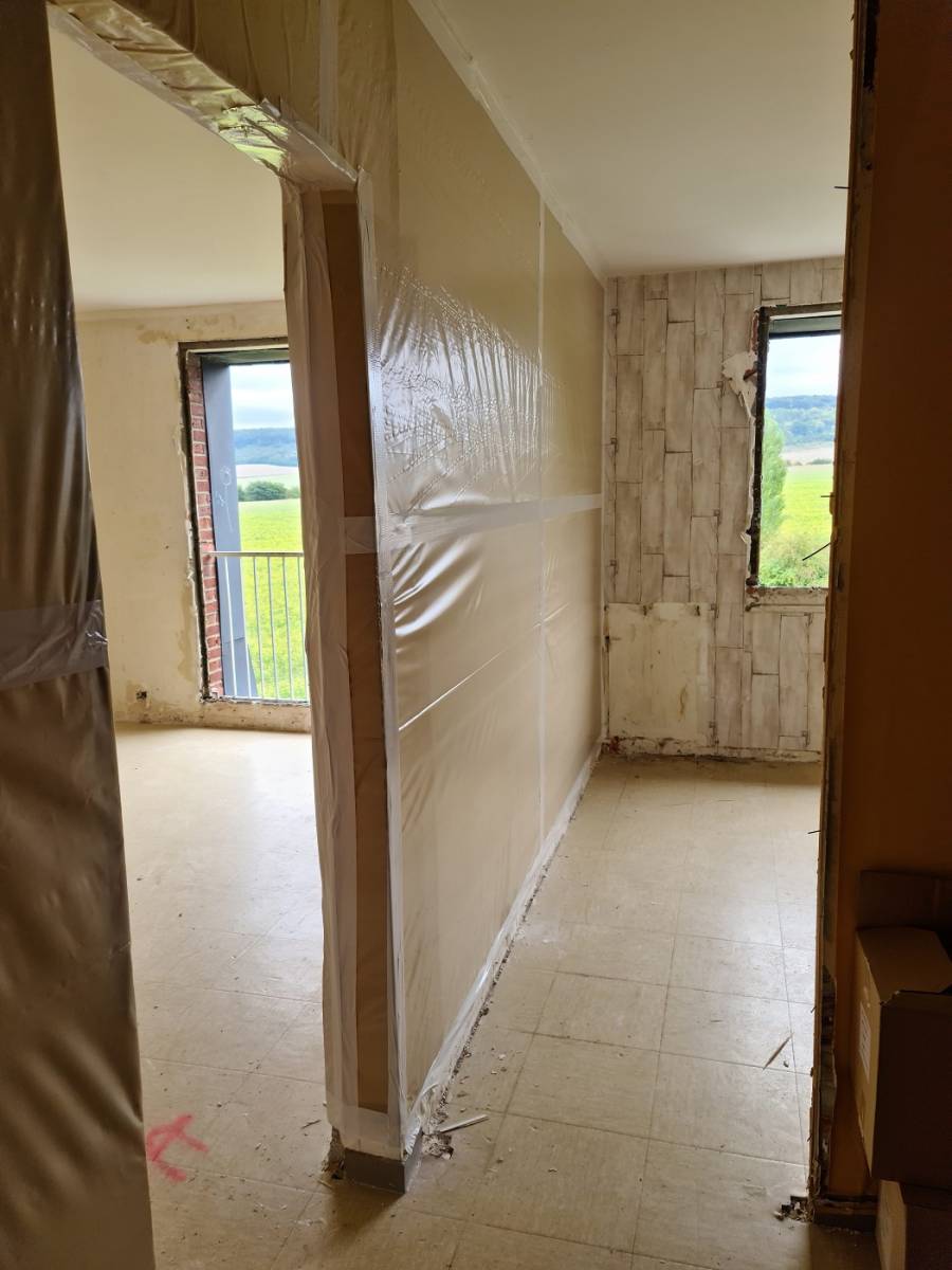 Préparation avant désamiantage 